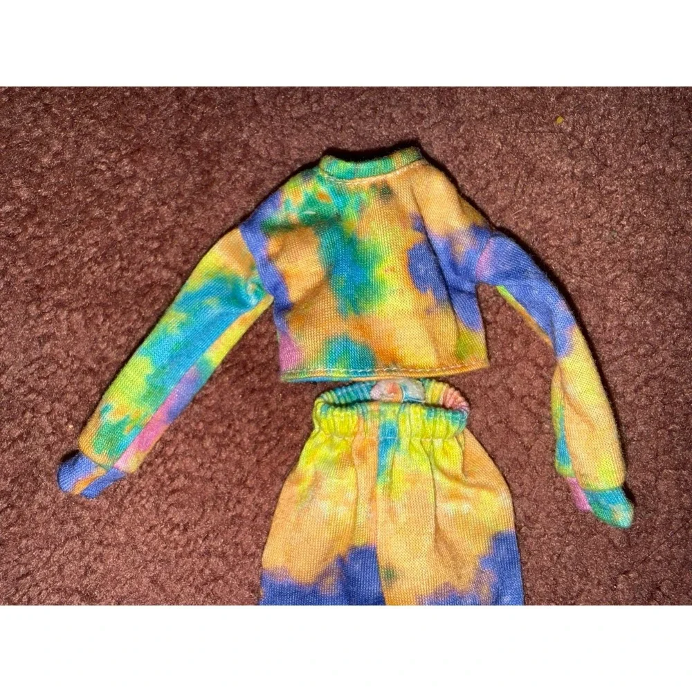 Vintage‎ 1990s Barbie Tie Dye Sweatsuit Set Crop Top & Pants